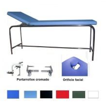 camilla fija 2 cuerpos acero inox 180x55x70 cm negra  por