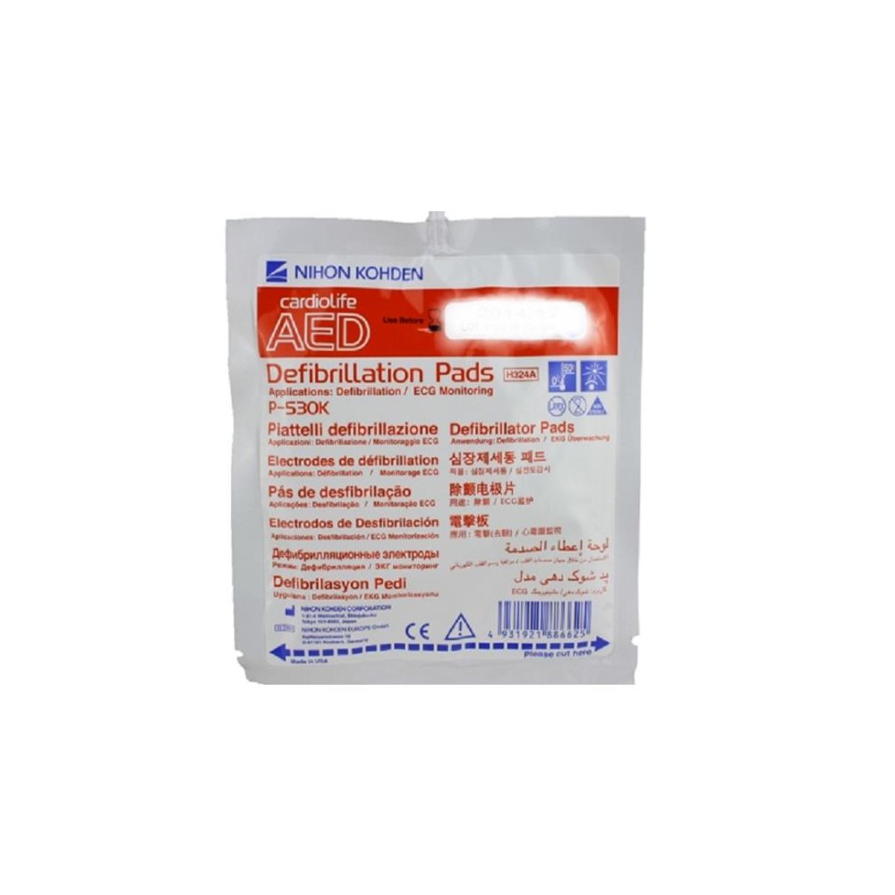 electrodo pad adulto e infantil desfibrilador nihon kohden a