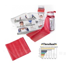 cinta elastica roja thera band 25m x 138cm resistencia med