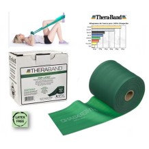 cinta elastica verde thera band 455m x 15cm resistencia med