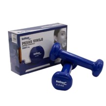mancuernapesa recubierta de vinilo azul 2 kg 1 par