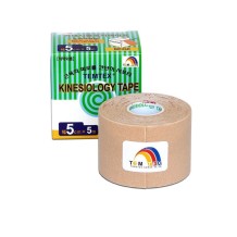 temtex kinesiology tape 5m x 5cm beige tape neuromuscular 