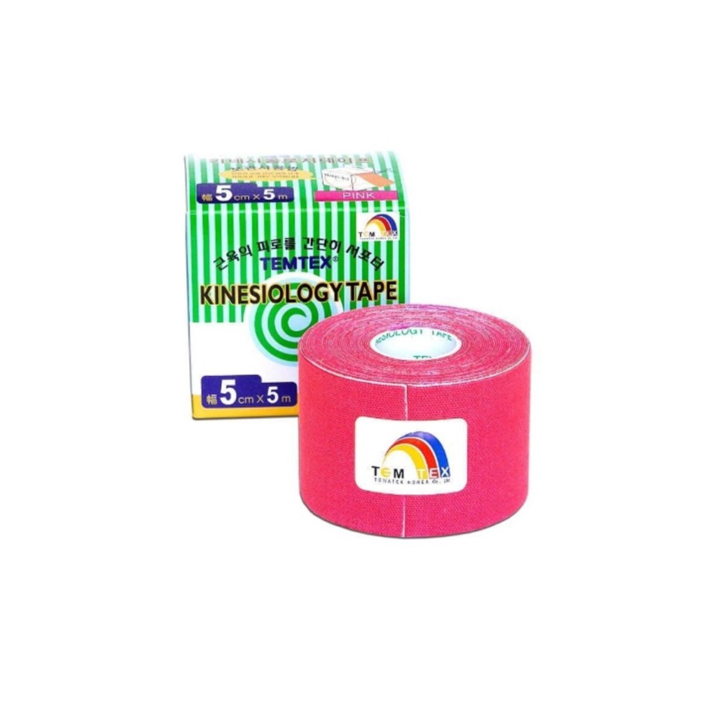 temtex kinesiology tape 5m x 5cm rosa tape neuromuscular 