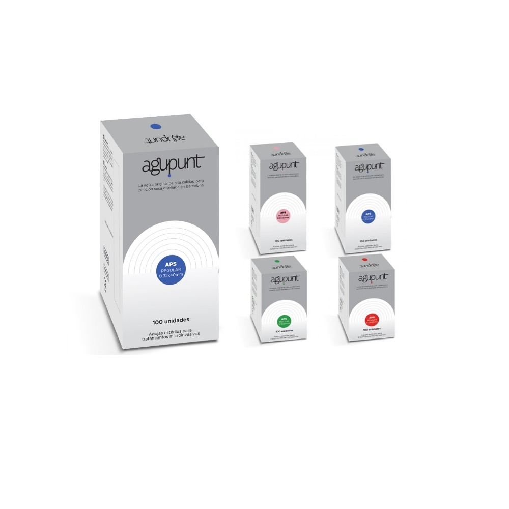 aguja puncion seca con guia 030x75mm azul agupunt paq 10