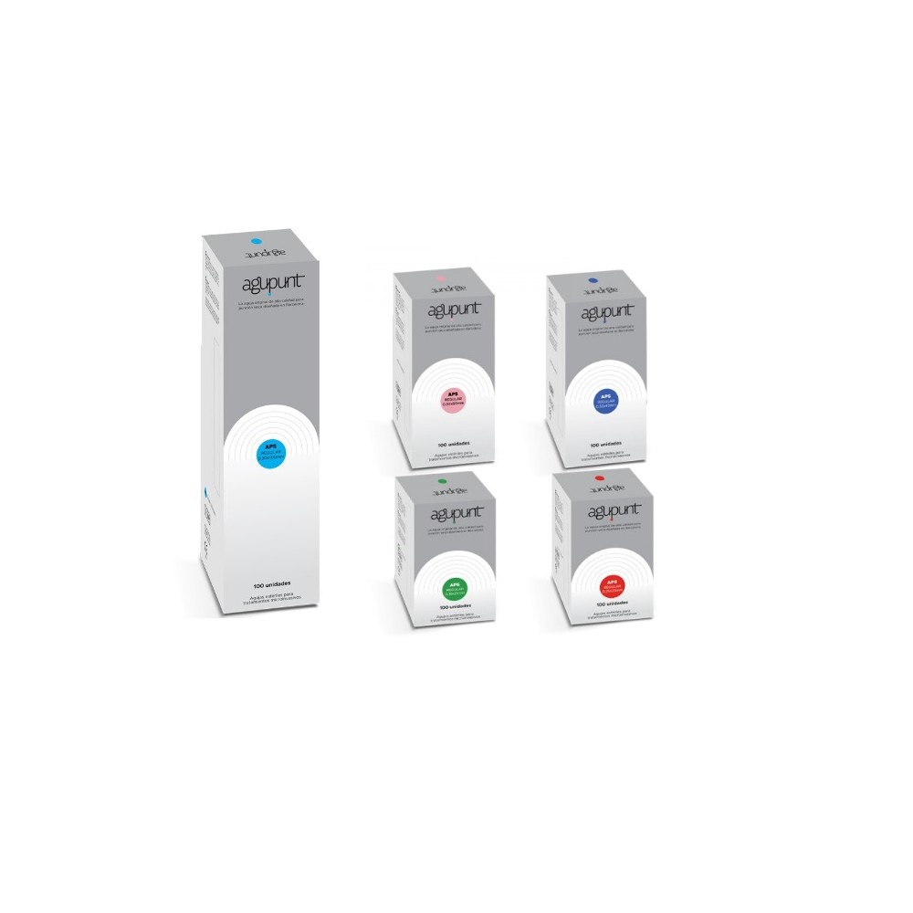 aguja puncion seca con guia 030x100mm azul claro agupunt 