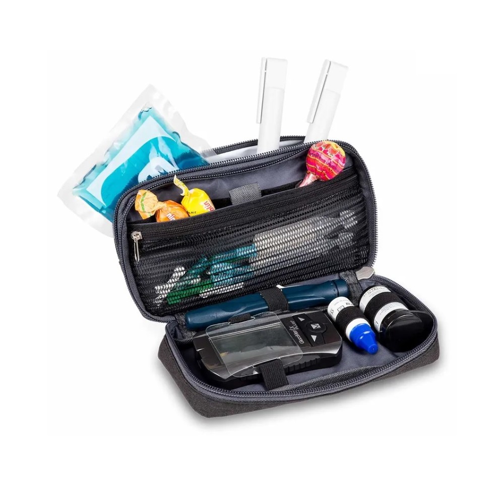 estuche para diabetes 7 x 19 x 10 cm negro diabetics unid