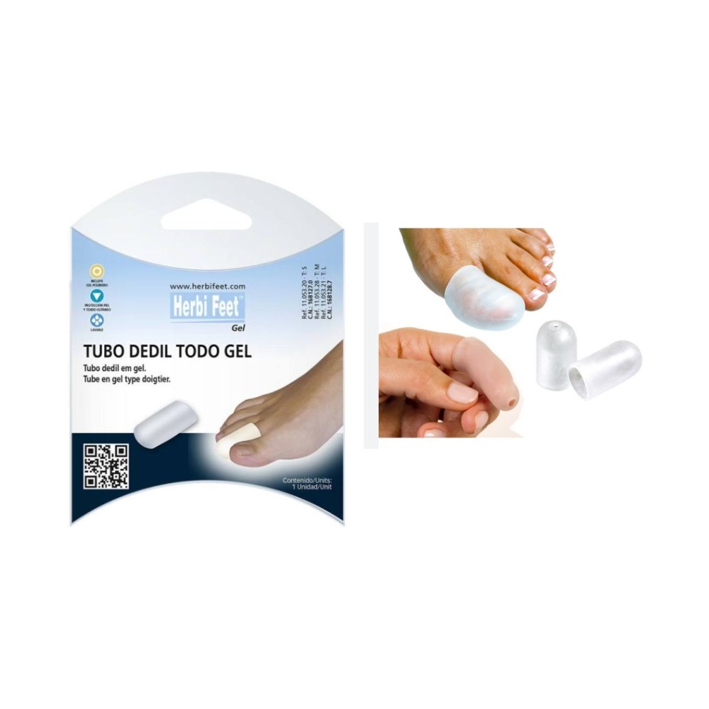 tubo elastico dedil todo gel talla m paq 6 uds