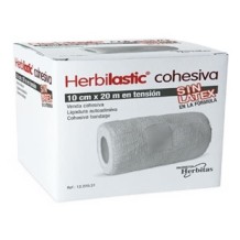 venda elastica cohesiva 10 cm x 20 m blanco sin latex herbil