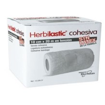 venda elastica cohesiva 10 cm x 20 m blanco sin latex herbil