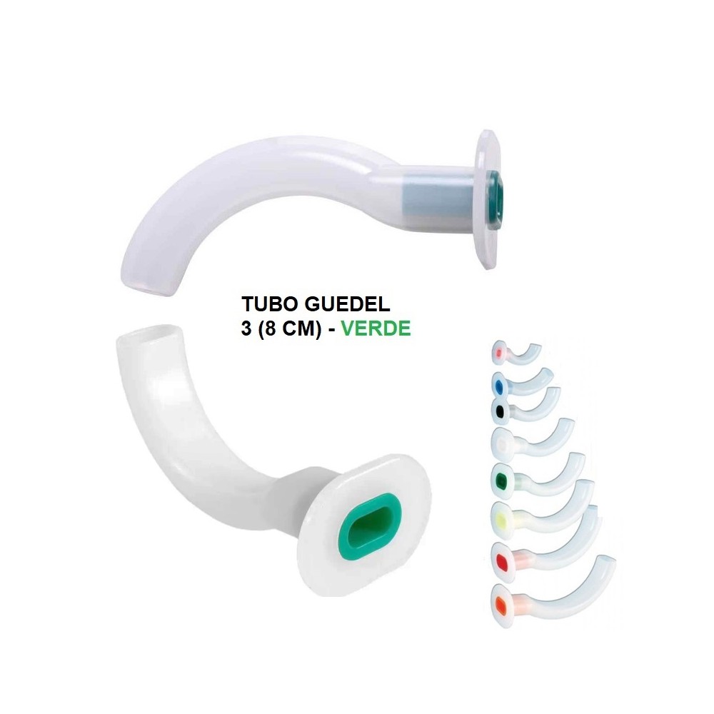 canula de guedel n 3  80mm verde