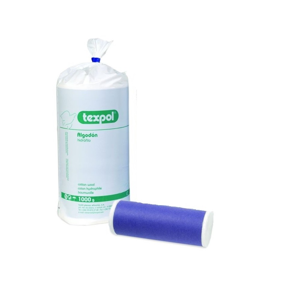 algodon arrollado texpol hidrofilo 100 paq 1000 gr
