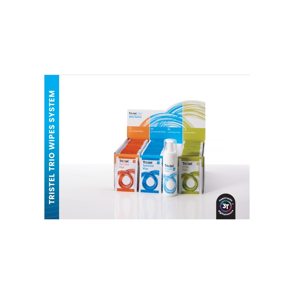tristel trio sistema de toallitas para desinfeccion