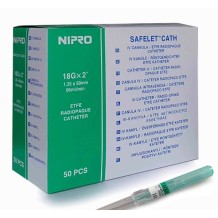 cateter iv periferico recto 18g 2 12mmx50mm verde nipro p