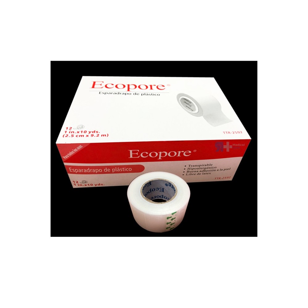 esparadrapo plastico 25 cm x 92 m transparente sin latex e