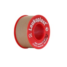 esparadrapo tela 25 cm x 5 m color beige leukoplast paq 1