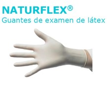 guantes latex color natural sin polvo talla l naturflex paq