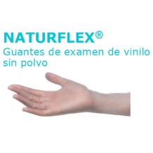 guantes vinilo color natural sin polvo talla l naturflex pa