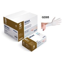 guantes latex blanco sin polvo 50 gr talla s santex paq 