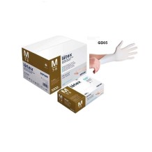 guantes latex blanco sin polvo 50 gr talla m santex paq 