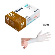 guantes latex blanco sin polvo 50 gr talla m santex paq 