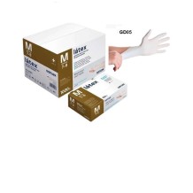 guantes latex blanco sin polvo 50 gr talla m santex paq 