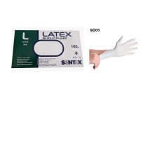 guantes latex blanco sin polvo 50 gr talla l santex paq 