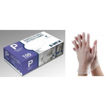 guantes vinilo transparentes sin polvo talla s santex  paq