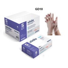 guantes vinilo transparentes sin polvo talla s santex  paq