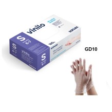 guantes vinilo transparentes sin polvo talla s santex  paq