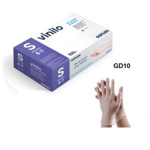 guantes vinilo transparentes sin polvo talla s santex  paq