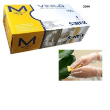 guantes vinilo transparentes sin polvo talla m santex paq 