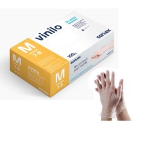 guantes vinilo transparentes sin polvo talla m santex paq 