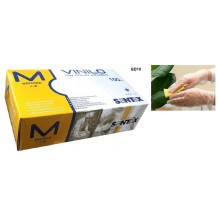 guantes vinilo transparentes sin polvo talla m santex paq 