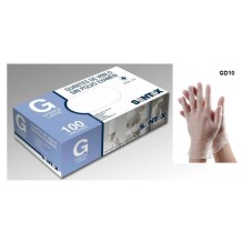 guantes vinilo transparentes sin polvo talla l santex  paq