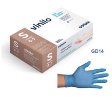 guantes vinilo azul sin polvo talla s santex paq 100 uds