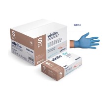 guantes vinilo azul sin polvo talla s santex paq 100 uds