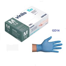guantes vinilo azul sin polvo talla m santex paq 100 uds