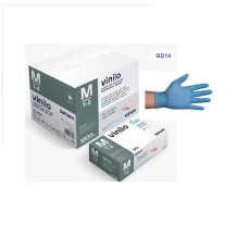 guantes vinilo azul sin polvo talla m santex paq 100 uds