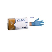 guantes vinilo azul sin polvo talla l santex paq 100 uds