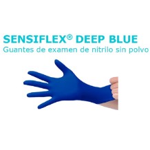 guantes nitrilo azul sin polvo 3 gr talla l sensiflex paq