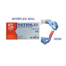 guantes nitrilo azul sin polvo 35 gr talla s santex nitrif