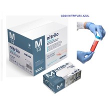 guantes nitrilo azul sin polvo 35 gr talla m santex nitrif