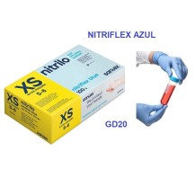 guantes nitrilo azul sin polvo 35 gr talla xs santex nitri