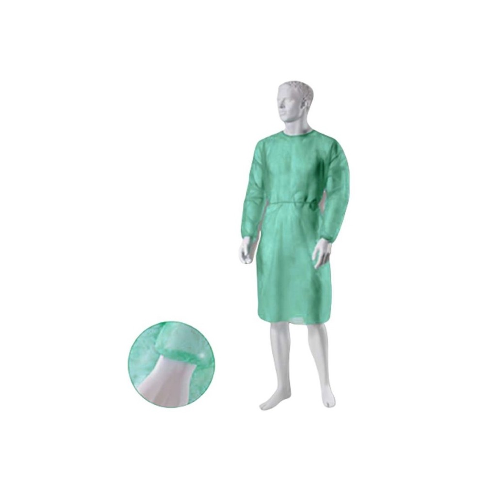 bata proteccion no esteril tnt manga larga con puno goma 20 