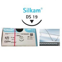 sutura no absorbible seda silkam trenzada 40 triangular 38