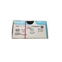 sutura no absorbible seda silkam trenzada 40 triangular 38