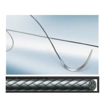 sutura no absorbible seda silkam trenzada 50 triangular 38