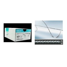 sutura no absorbible seda silkam trenzada 60 triangular 38