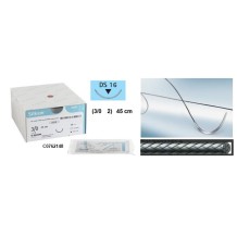 sutura no absorbible seda silkam trenzada 30 triangular 38