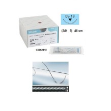 sutura no absorbible seda silkam trenzada 30 triangular 38